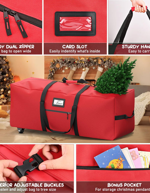 Load image into Gallery viewer, Mrrihand Christmas Tree Storage Bag Heavy-Duty 600D Oxford Red 7.5Ft

