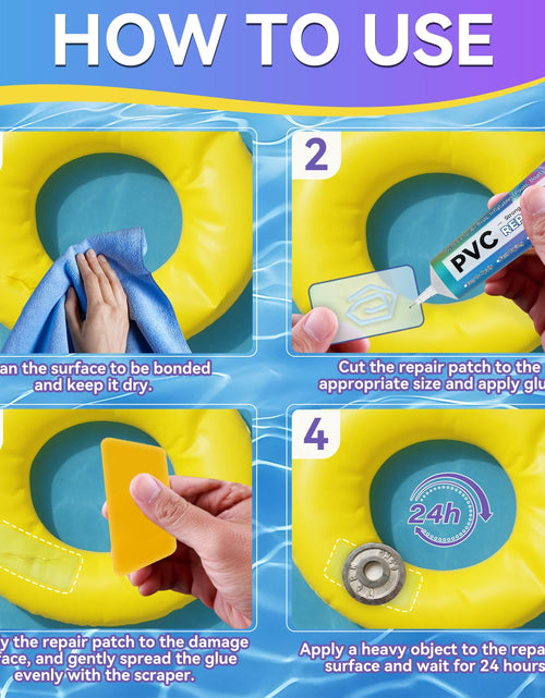 Load image into Gallery viewer, Balldanlu Air Mattress Patch Kit Waterproof Vinyl Repair Adhesive Inflatables

