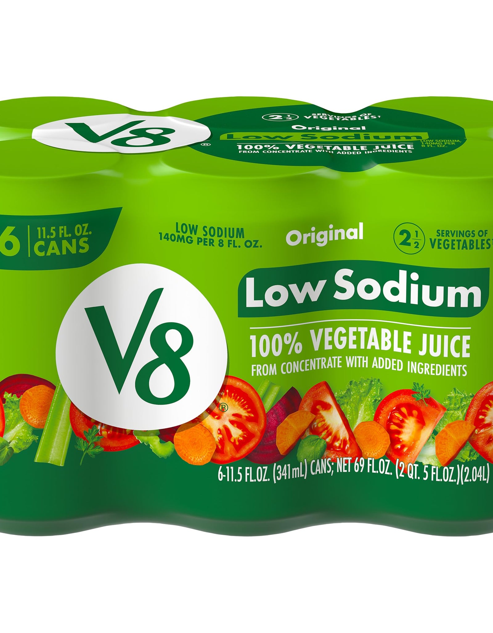 BestBy12/25 V8 Low Sodium Original 100% Vegetable Juice 69 Fl Oz