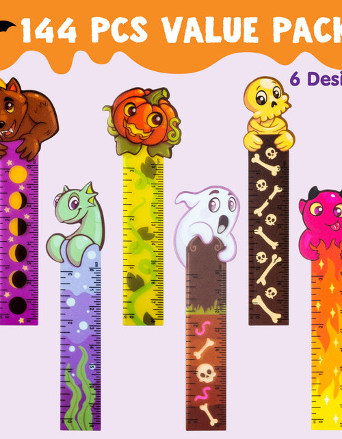 Load image into Gallery viewer, JOYIN Halloween Bookmark Rulers 144 PCS 6 Designs Party Favor Pack
