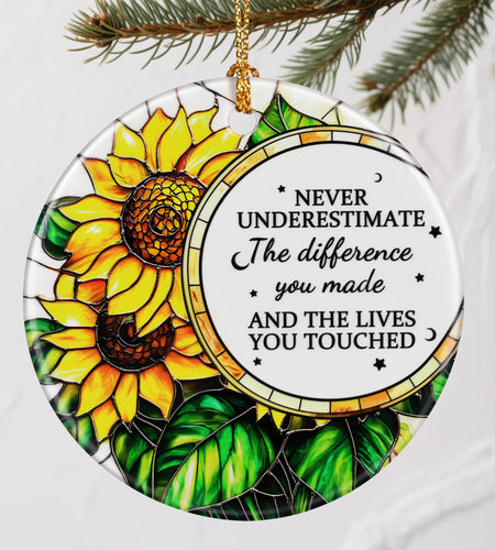 VIAKDEM Christmas Ceramic Ornament Retirement Design K Farewell Gift