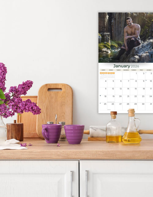 Load image into Gallery viewer, Just Calendars Men in Kilts 2026 Deluxe Wall Calendar 12x13.3 Large

