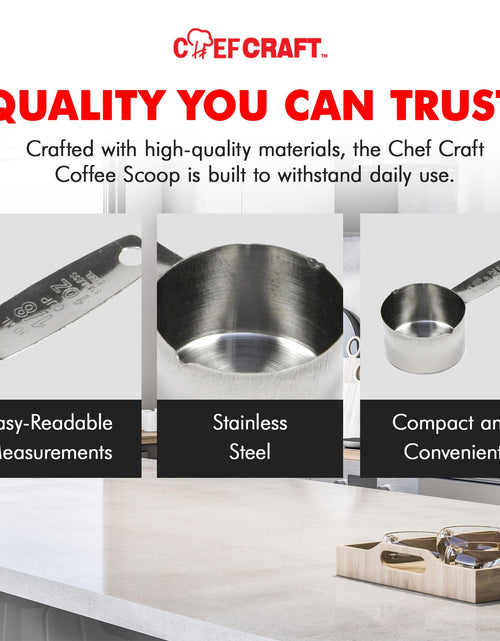 Load image into Gallery viewer, Chef Craft Select Coffee Measurer 4 Inch 2 Tbsp Stainless Steel
