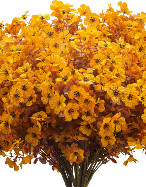 Load image into Gallery viewer, Grunyia 16 Bundles Artificial Fall Mums UV Resistant Silk Plants 13.5in Yellow
