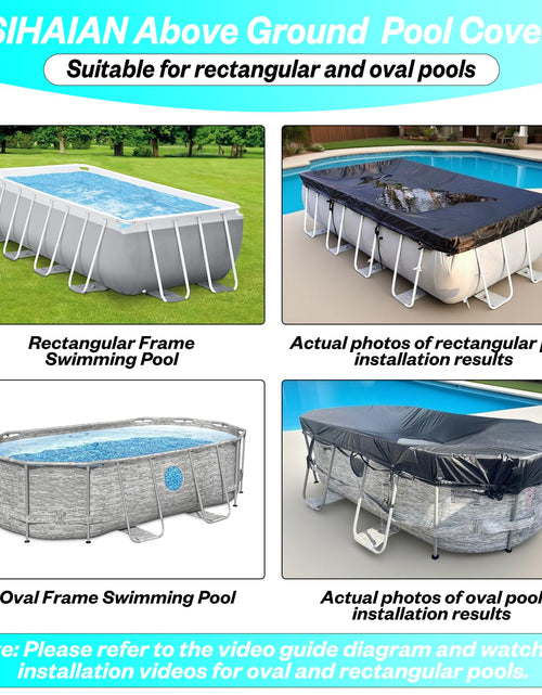 Load image into Gallery viewer, SIHAIAN 16x28Ft Oval Pool Cover UV Weather Resistant Side Storage
