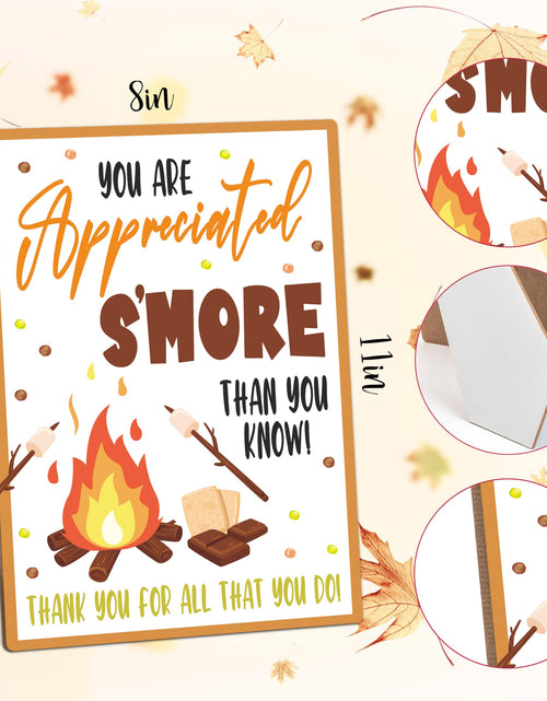 Load image into Gallery viewer, Muruseni Appreciated Smore Fall Party Sign 8x11 Wooden with Stand
