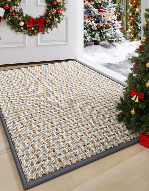Load image into Gallery viewer, YDKGL Door Mat 17x30 Gray Indoor Dirt Resistant Non-Slip Rubber Backing
