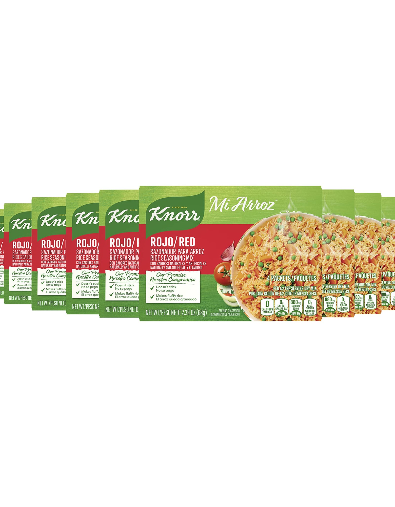BestBy03/26 Knorr Mi Arroz Rice Seasoning Mix Red 2.39oz 4 Count Pack of 12