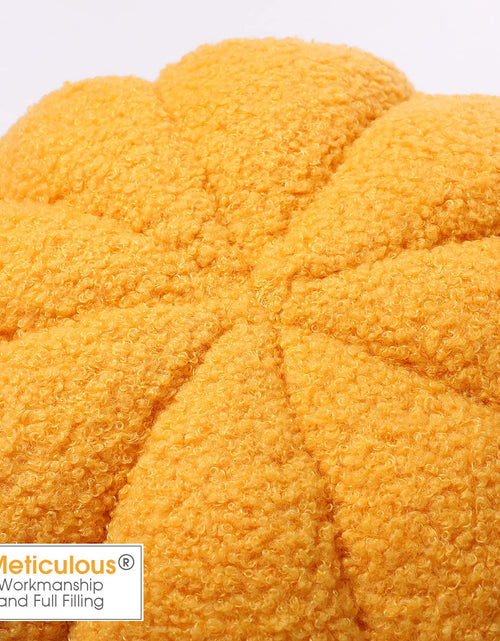Load image into Gallery viewer, Queekay 2 Pcs Pumpkin Pillow Plush 11x9.5 Inch Fall Decor Ginger Cotton
