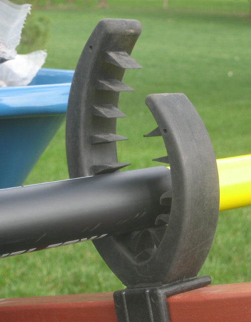 Load image into Gallery viewer, GrizzlyGrip Wheelbarrow Tool Holder with Mesh Bag Secures Tools Nylon
