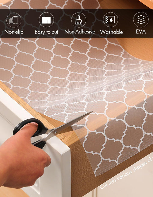 Load image into Gallery viewer, Cooyes Non Adhesive Kitchen Cabinet Shelf Liners Gray Ash Waterproof EVA
