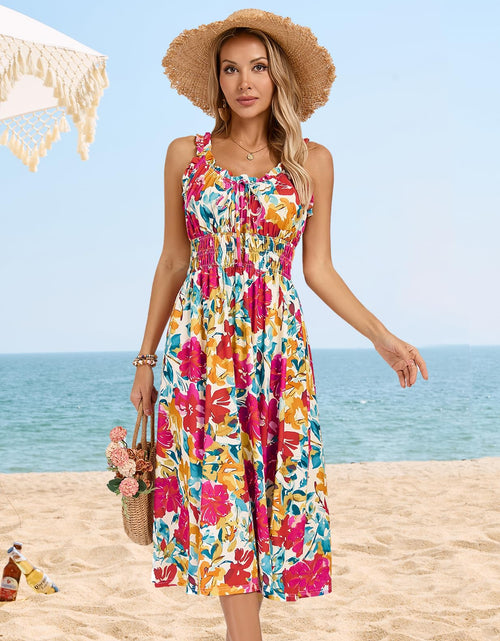 Load image into Gallery viewer, Kate Kasin Womens Floral Wedding Guest Dress Sleeveless Blue Leaves Size M
