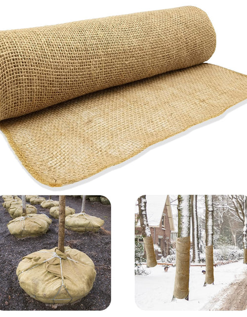 Load image into Gallery viewer, Medoore Natural Burlap Tree Protector Wraps 7.8"x9.8' 4 Rolls Jute
