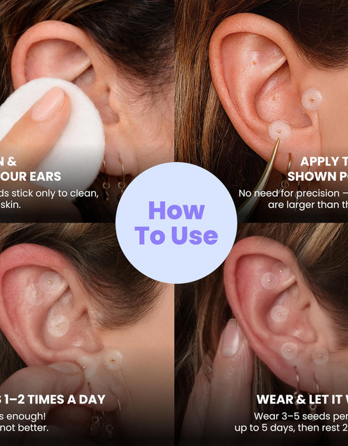 Load image into Gallery viewer, CalmPops Acupressure Ear Seeds Kit 24K Gold Plated 60 Units Immune Digestive
