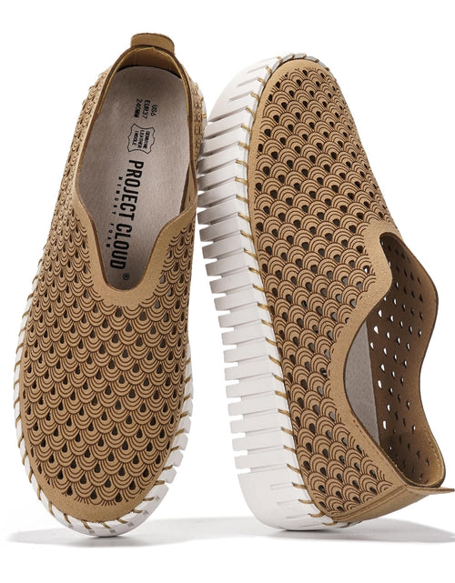 Load image into Gallery viewer, Project Cloud Loafers Lightweight Slip-On Non Slip Sneakers Beige Size 5.5
