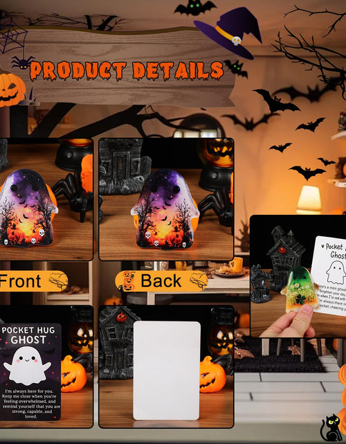 Load image into Gallery viewer, Generic Ghost Pocket Cards Halloween Comfort Black Inspirational Card A
