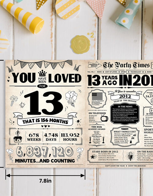 Load image into Gallery viewer, ZUDBBDSD 13th Birthday Card Boys Girls Party Decorations Retro Variety Pack
