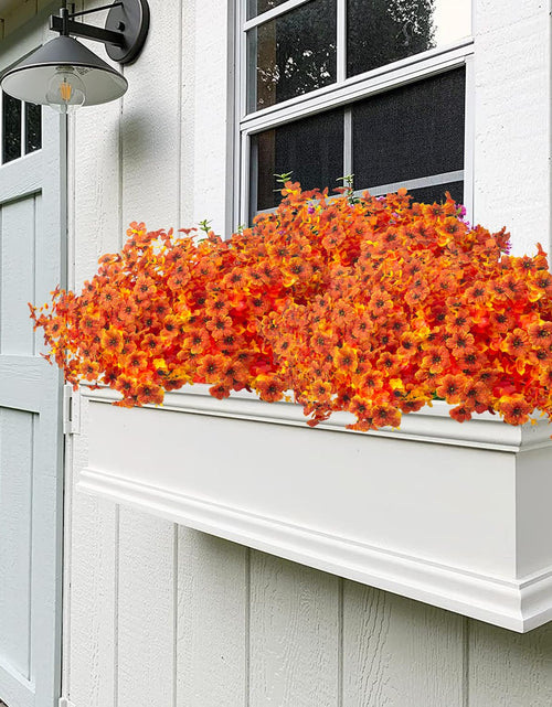 Load image into Gallery viewer, Grunyia 16 Bundles Artificial Fall Flowers Orange 16in UV Resistant Plastic
