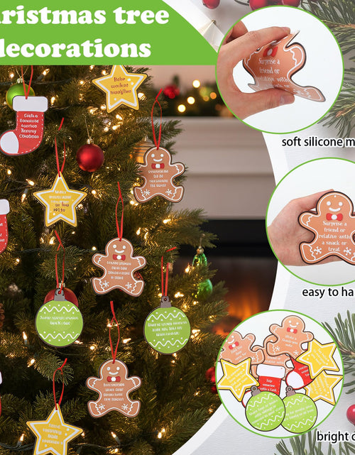 Load image into Gallery viewer, Soulchen 24 Pcs Gingerbread Man Christmas Tree Ornaments with Red Ropes

