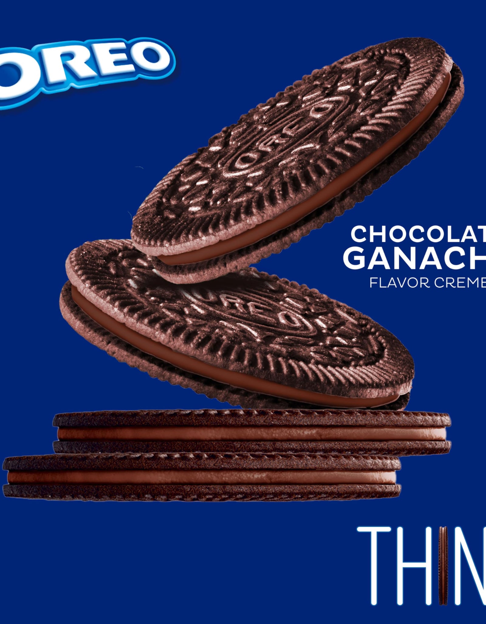 BestBy05/26 OREO Thins Chocolate Ganache Creme Sandwich Cookies 10 Count