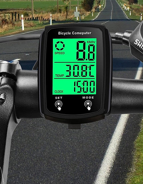 Load image into Gallery viewer, Wired LCD Digital Bicycle Computer - Speedometer and Odometer with Backlight, a Must - have Bike Accessory
