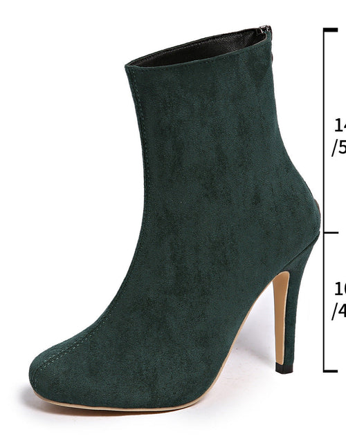 Load image into Gallery viewer, Women’s Suede High Heel Ankle Boots – Figure-Flattering Elegant Booties
