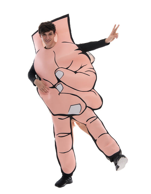 Load image into Gallery viewer, Halloween funny costumes human-shaped scissors hands shape V-shaped sponge stage atmosphere costumes
