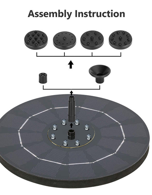 Load image into Gallery viewer, Solar Fountain Outdoor Pool Flowing Water Floating Fountain Power Storage Fountain with Lights Bird Bath Fountain Garden Decoration
