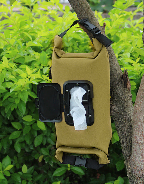 Load image into Gallery viewer, Outdoor camping wet tissue paper box camouflage waterproof canvas tissue bag square hand-held tissue storage bag
