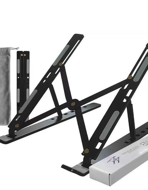 Load image into Gallery viewer, Notebook Stand Foldable Portable Base Cooling Pad High Bracket Aluminum Alloy Desktop Stable Computer Holder
