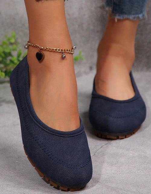 Load image into Gallery viewer, Women’s Low-Cut Round Toe Loafers – Slip-On Flat Casual Shoes
