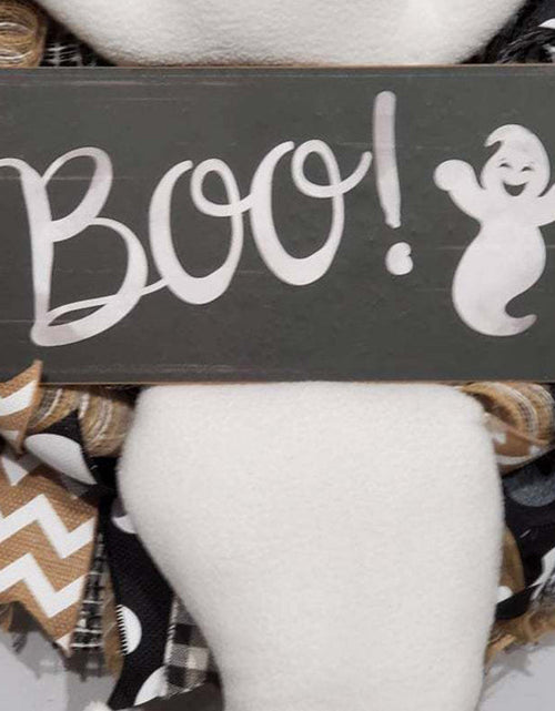 Load image into Gallery viewer, Halloween Ghost Wreath Cute Boo Ghost Wreath Day Door And Window Scene Decoration Props
