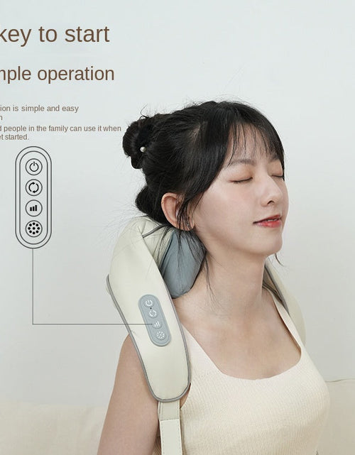 Load image into Gallery viewer, Shoulder and neck massage apparatus trapezius massager neck shoulder and neck neck protector hot compress knead shoulder and neck massage shawl
