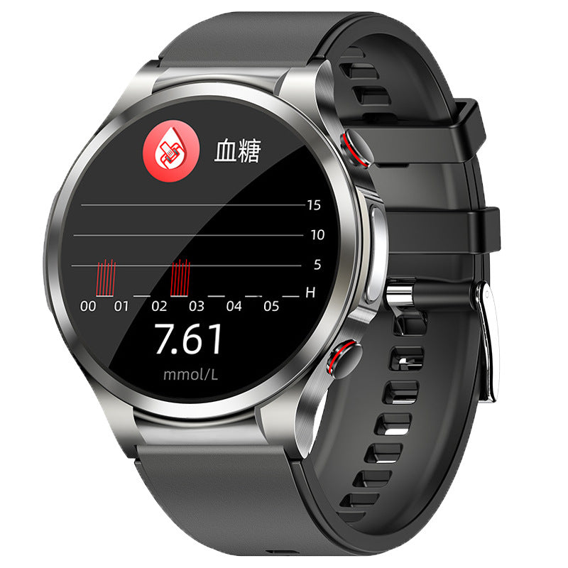 Blood glucose measurement electrocardiogram blood pressure heart rate body temperature exercise communication smart watch