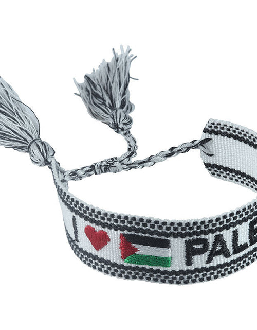 Load image into Gallery viewer, Embroidered Eiffel Tower ethnic style woven ribbon wrist strap Paris Sports Games wristband souvenir from France
