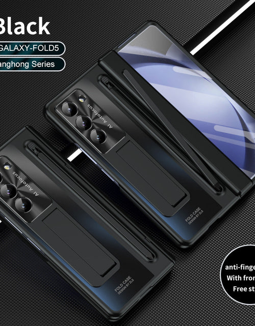 Load image into Gallery viewer, Suitable for Samsung Galaxy Z Fold6 mobile phone case shell film integrated bracket with stylus Z Fold5 anti-fall
