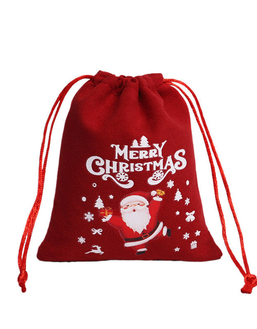 Load image into Gallery viewer, Christmas Gift Velvet/linen Drawstring Bags Bracelet Jewelry Candy Packaging Bags
