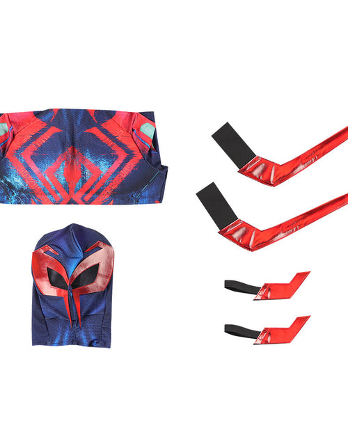Load image into Gallery viewer, Spider Man 2099 Cosplay Costume Miguel O'Hara Jumpsuit Halloween Comic-Con Props Bodysuit Spiderman Costume with Headgear
