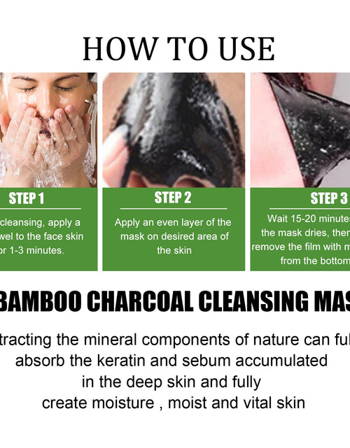 Load image into Gallery viewer, EELHOE Bamboo Charcoal Blackhead Removing Tearing Facial Mask, Moisturizing Removing Blackhead And Acne Shrinking Pore Oil Control Mud Mask
