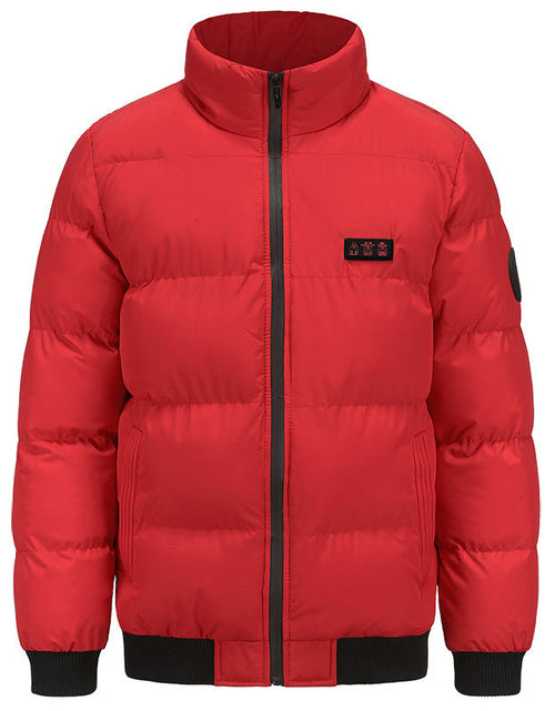Load image into Gallery viewer, Men's winter intelligent constant temperature USB three control seven zone heating cotton jacket hooded electric heating warm cotton jacket
