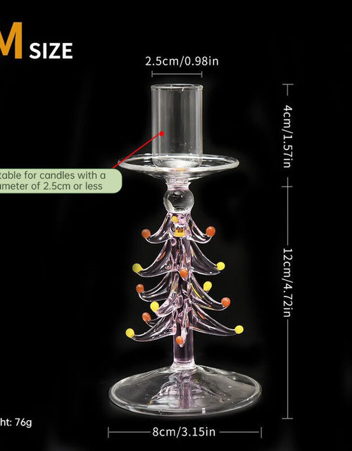Load image into Gallery viewer, Nordic Borosilicate Glass Candle Holder, Christmas Tree Tabletop Decor for Home
