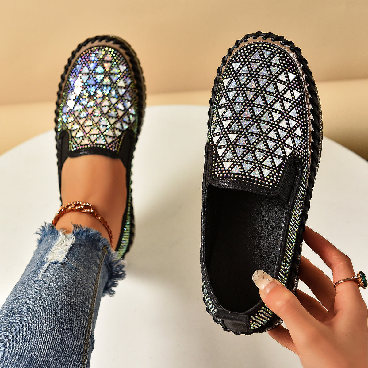 Women’s Four-Seasons Thick-Sole Casual Sneakers