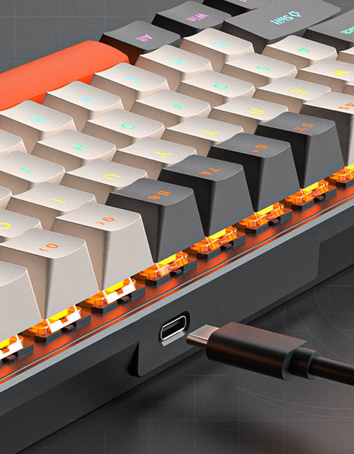 Load image into Gallery viewer, Customized mechanical keyboard TYPE-C wired green axis, red axis, tea axis, black axis
