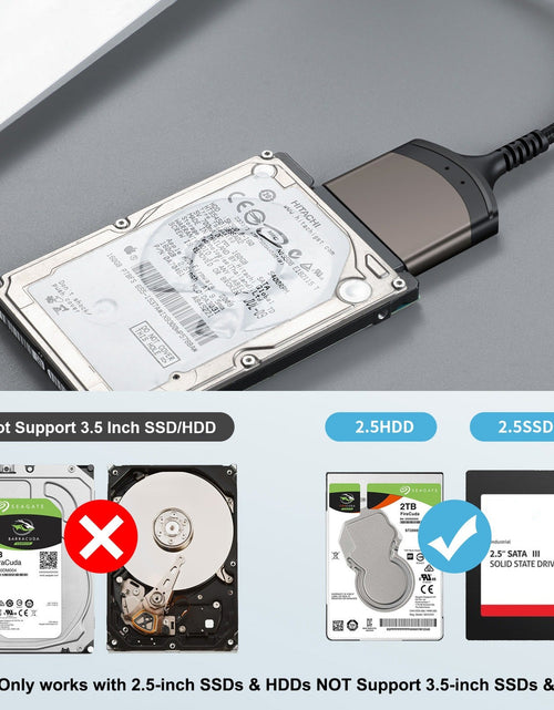 Load image into Gallery viewer, USB 3.0 to SATA Easy Drive Cable Serial Hard Disk 2.5-inch Mobile Hard Disk Adapter Cable USB Aluminum Alloy Shell
