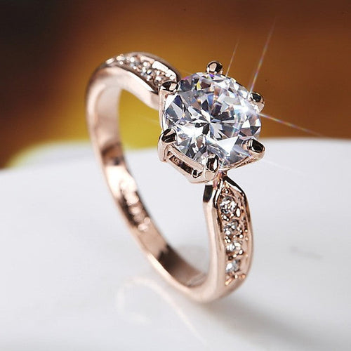 Load image into Gallery viewer, Elegant and luxurious wedding ring, women's Korean version of the living mouth ring
