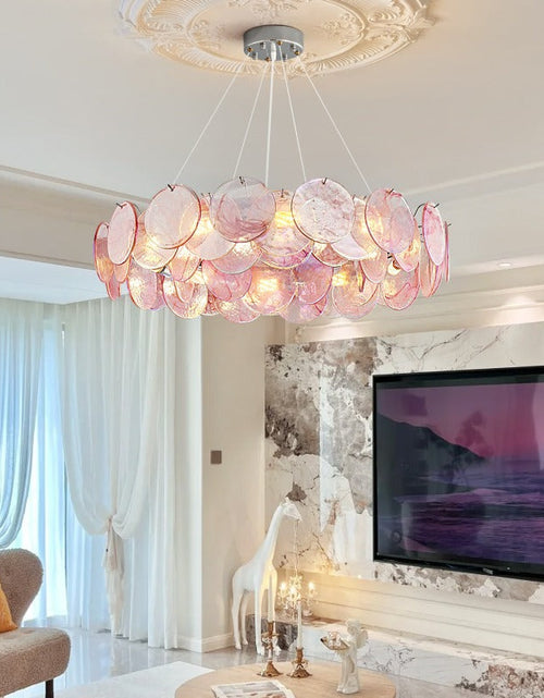Load image into Gallery viewer, Luxury living room chandelier, designer-created stained glass dining room and bedroom lighting fixtures
