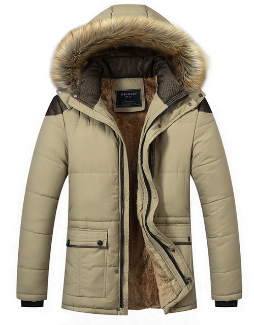Load image into Gallery viewer, Winter Coat Plus Size Men Jacket Warm Overcoat Outwear Cotton Hooded Down Coat
