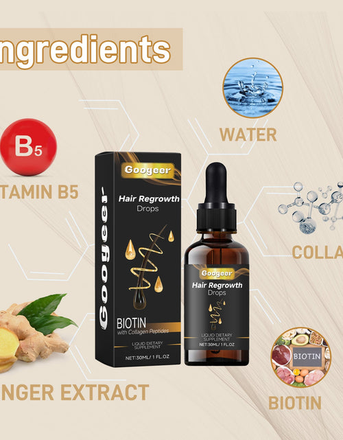 Load image into Gallery viewer, Googeer Hair Regrowth Drops, Repair Dry Hair Smooth Hair Solid Hair Thick Prevent Hair Loss
