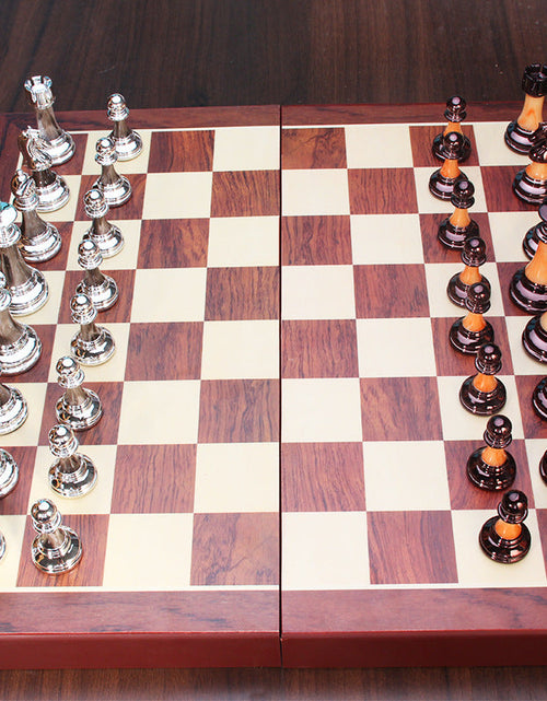 Load image into Gallery viewer, International Chess Metal Acrylic Imitation Jade Set Gift Chess Board Chess Table Western Chess Chess Pieces
