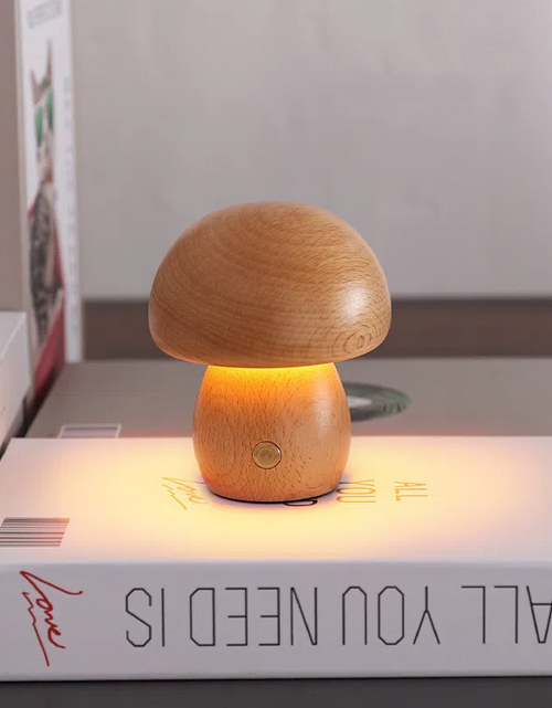 Load image into Gallery viewer, Mushroom lamp, LED charging night light, creative desk lamp, bedroom minimalist touch switch, ambient light, gift
